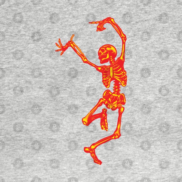 Dancing Fire Skeleton by Slightly Unhinged
